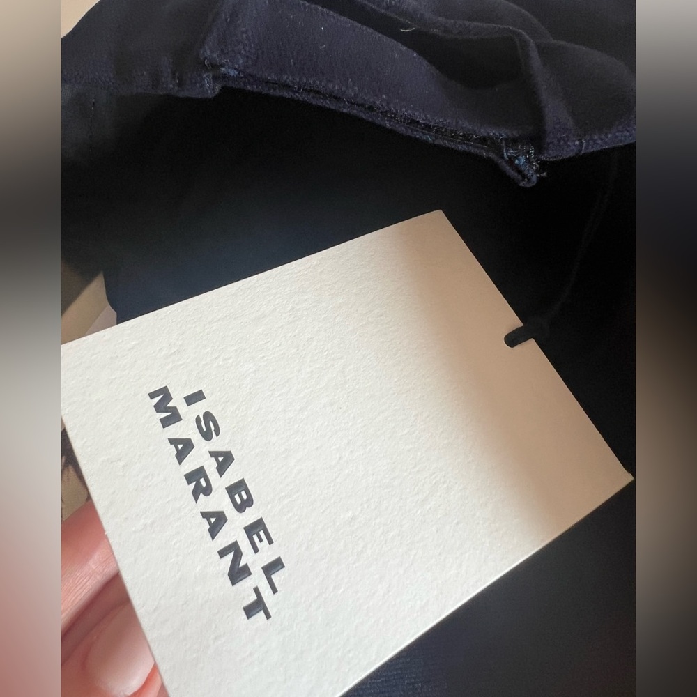 Isabel Marant embroidered logo navy baseball cap - Picture 6 of 6